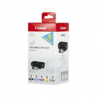 CANON PGI-9MULTI1 INK MX7600 PBK/C/M/Y/GY, 5 x 14ml