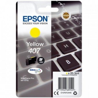 Epson C13T07U440, cartus cerneala Epson 407, 1900 pagini, Yellow