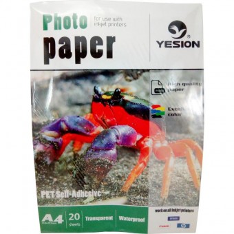  Hartie film Yesion Self - Adhesive Glossy Watterproof  A4, 20 coli/pachet