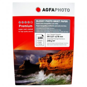  Hartie foto Agfa Glossy 5R, 240 g/mp