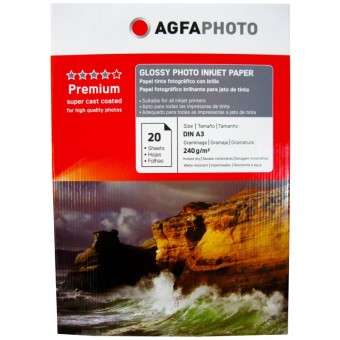  Hartie foto Agfa Glossy A3, 240 g/mp