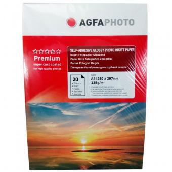 Hartie foto Agfa Self-Adhesive Glossy A4, 135 g/mp