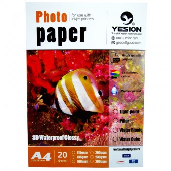  Hartie foto Yesion 3D Glossy A4, 230 g/mp, 20 coli/pachet