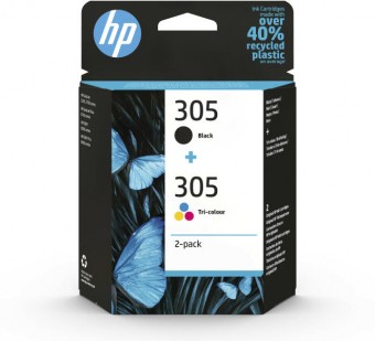 HP 6ZD17AE Pachet 2 Cartuse originale HP 305, Black + Color