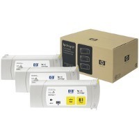 HP C5069A 3-pack cartuse cerneala dye yellow (81)