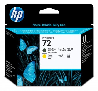 HP C9384A Matte Black and Yellow Printhead (72)
