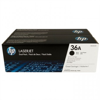 HP CB436AD, DualPack, 2x toner original, Black, 2x2.000 pagini, (HP36A)