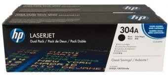 HP CC530AD, DualPack, 2x toner original Black, 2x 3.500 pagini (HP304A), PROMO