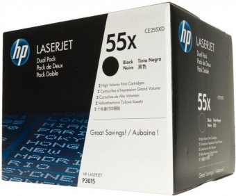 HP CE255XD, Dualpack, 2x toner original Black, 2x 12.500 pagini, (HP55X)