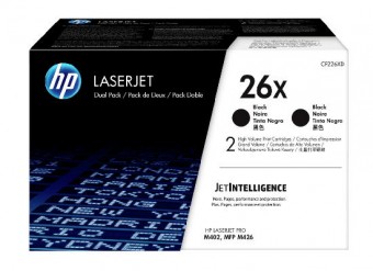 HP CF226XD pachet 2 tonere originale, Black, 2 x 9.000 pagini, (HP26X)