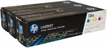 HP CF341A, Tripack, 3x toner original Cyan+Magenta+Yellow, 3x 1.000 pagini (HP126A)