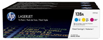 HP CF371AM, Tripack, 3x toner original Cyan+Magenta+Yellow, 3x 1.300 pagini (HP128A)