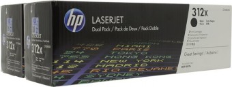 HP CF380XD, DualPack, 2x toner original Black, 2x 2.400 pagini, (HP312X)