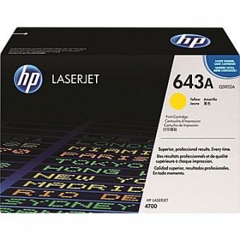 HP Q5952A toner original, Yellow, 10.000 pagini, (HP643A), STOC