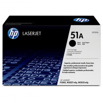 HP Q7551A toner original, Black, 6.500 pagini, (HP51A)