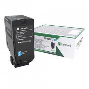 Lexmark 75B20C0 Standard Cyan Toner, 10.000 pagini