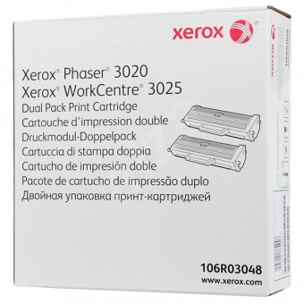 Xerox 106R03048, Dualpack, 2x toner original Black, 2 x 1.500 pagini