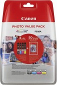 Canon CLI-551XL C/M/Y/BK PHOTO VALUE Pack +10x15 Photo Paper (50 sheets)