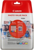 CLI-571XL C/M/Y/BK PHOTO VALUE Pack - 10x15 Photo Paper (50 sheets) + Cyan XL, Magenta XL, Yellow XL &  Black XL