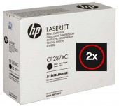 HP CF287XD pachet 2 x toner original, Black, 2 x 18.000 pagini (HP87X)