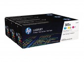 HP CF370AM, Tripack, 3x toner original Cyan+Magenta+Yellow, 3x 2600 pagini (HP305A)