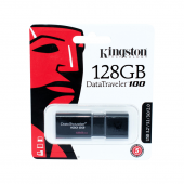 Memorie USB 3.2 / 3.1 / 3.0 / 2.0 Kingston, 128GB, DataTraveler, Black